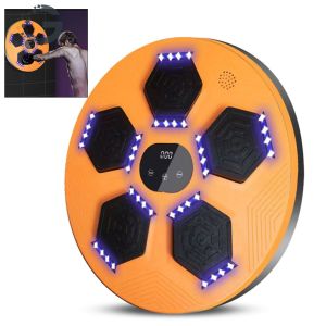 Electronic Boxing Target with LED Lights and Music Function Boxing Equipment for Kids and Adults Durable Punching Bag for Fitness