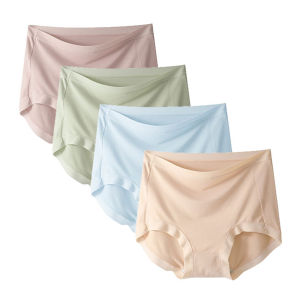 Sentexin กางเกงในเอวสูงโมดอลของผู้หญิง4แพ็คM-XXL ขนาดพิเศษกางเกงชั้นในสตรีไร้รอยต่อระบายอากาศได้ดี