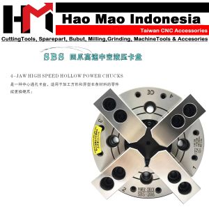SBS-206 6" 4-Jaw High Speed Hollow Power Chuck