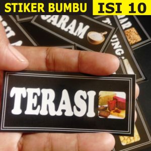 (KODE P6) PAKET STIKER BUMBU ISI 10 | LABEL BUMBU | STIKER BUMBU DAPUR | NAMA BUMBU | STIKER WATERPROOF | STIKER TAHAN AIR DAN MINYAK | STIKER GULA | STIKER KOPI | STIKER SUSU | STIKER TEH | STIKER TEPUNG | STIKER DAPUR