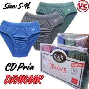1Box Celana Dalam JUMBO Pria Dewasa DRAKAAR 3PCS/CD Laki Laki Size:SMLXLXXL XXXL-Vegasus Store