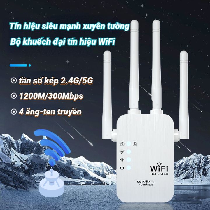 Kích Sóng Wifi 4 Râu (2 Râu) Ăng Ten Phát Xuyên Tường Chuẩn N Tốc Độ ...