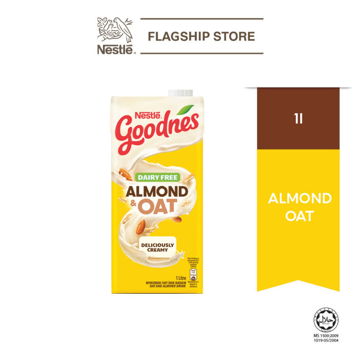 [Discontinue] NESTLE GOODNES Dairy Free Almond & Oat 1L | Lazada