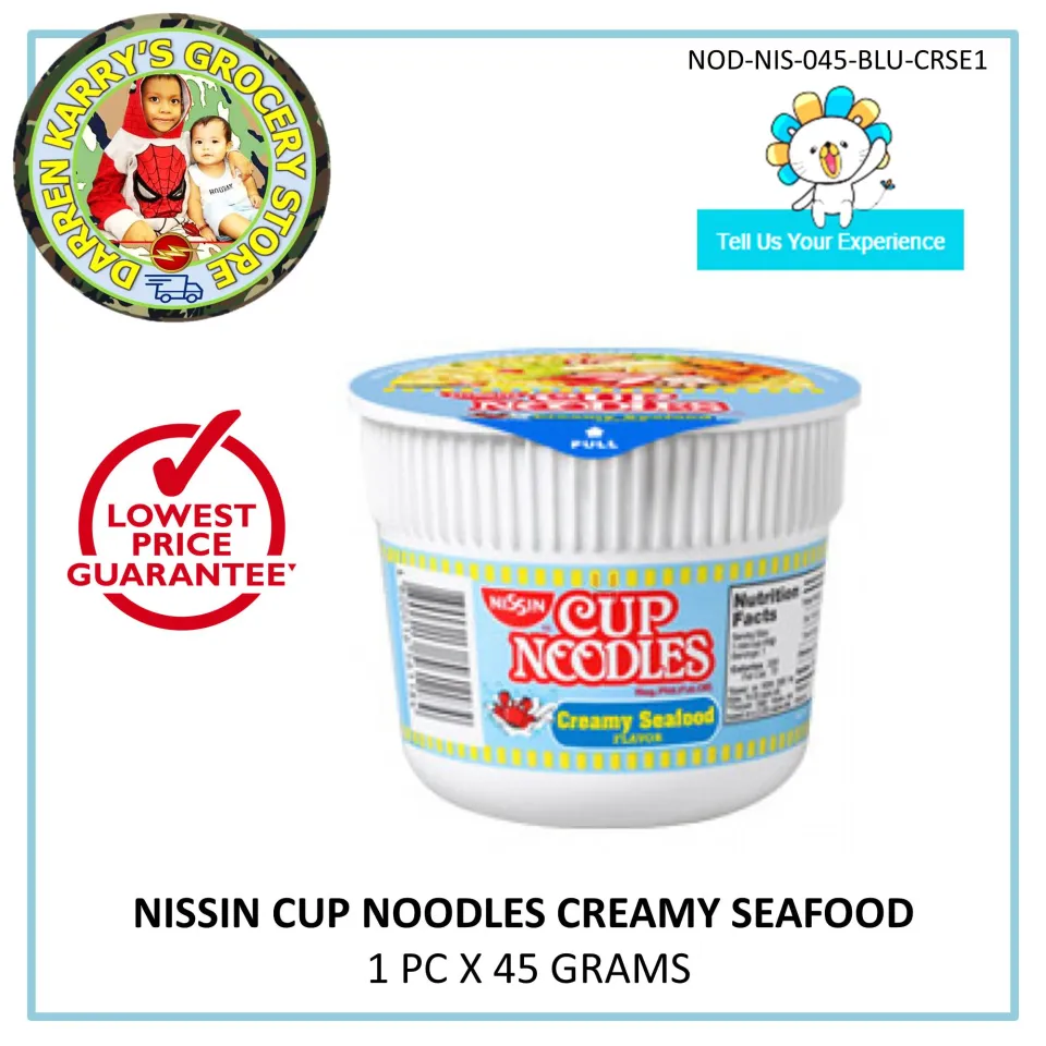 Nissin Cup Noodles Creamy Seafood Flavor 45 grams x 1 cup Food Essentials  Instant Cup & Bowl Noodles from Darren Karry's Grocery Store