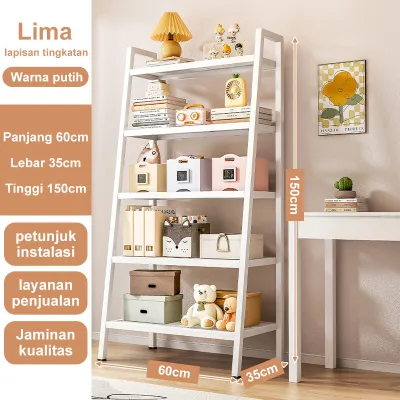 Rak Besi Lerberg dengan Lemari Rak Penyimpanan Serbaguna Rak Pajangan Minimalis untuk Ruang Tamu Kamar Kantor