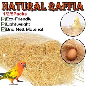 500/200/100g Bird Nesting Material Raffia Grass Bird Nest Chicken Nest Fillers for Cockatiel Lovebirds Accessory