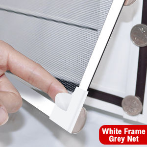 DIY Magnetic Mosquito Net Adjustable Size Window Screen Lockable High Windproof Anti-mosquito Windwo Mesh