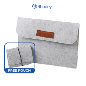 Rhodey Sleeve Case Laptop Macbook Felt Free Pouch 12" 13" 14" 15"inc Sarung Laptop