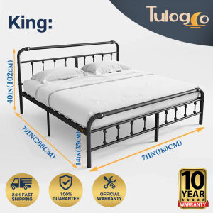 Tulogco Iron Frame Bed Easy installation Metal Stainless Steel Bed High Load-bearing Bed Frame