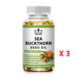 SNGHWE Seabuckthorn (Omega 3) (Omega 9) Capsules are rich in vitamins and minerals enhancing immunity anti-aging supplementing vitamins to protect the liver