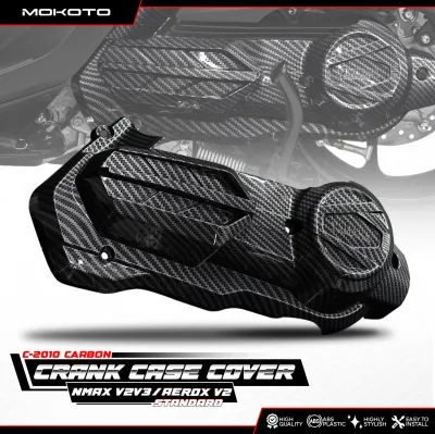 MOKOTO NMAX V2 V3 / AEROX V2 CRANK CASE COVER CARBON C-2010 FOR YAMAHA NMAX 2020 2025 / AEROX 2020 MOTORCYCLE SPEEDMOTO