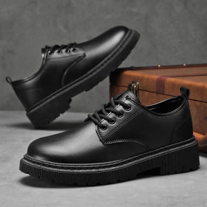 Martin boots mens shoes summer black mens Lace leather shoes mens trendy work shoes casual trendy shoes