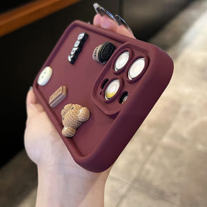 Crashstar Với nhãn dán hoạt hình Thân Thiện Với Da silicon mềm vỏ điện thoại Cho iPhone 15 14 Pro Max Cộng Với 13 12 11 Pro Max Chống Sốc Dễ Thương Ốp điện thoại Bìa Với bọc hoàn toàn Ống Kính Máy Ảnh Bảo Vệ