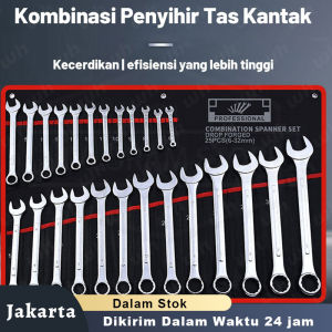 Kunci Ring Pas Bolak Balik 8-24mm Multifungsi Bahan Kuat Anti Karat