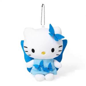 ULEEK Christmas 50th Anniversary Limited Blue Angel Hello Kitty Plush Doll Girl Cute Bag Charm Wings Butterfly KT Plush Keychain Gift