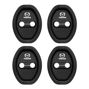 4Pcs Mazda Silicone Car Door Lock Protection Cover Door Lock Shock Absorber Silent Accessories for Mazda 2 3 CX5 CX30 CX8 CX3 Mazda2 6 5 CX9 BT50