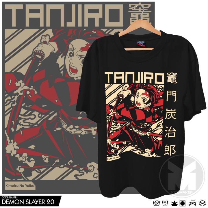 T-shirt Anime Demon Slayer Rengoku/Tanjiro - Manches Courtes En Coton, Tailles S à 3XL, Design Délavé Rétro - 6