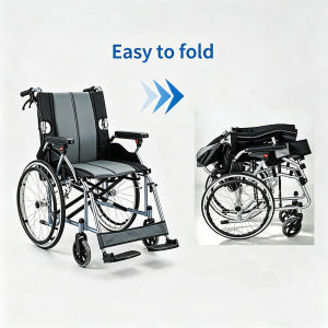 Folding Lightweight Sports Wheelchair Durable and Versatile for Elderly and Disabled Users