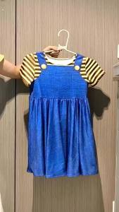 Cartoon Movies Despicable Me Cosplay Costume Little Yellow Man Prison Uniform Jumpsuits Girls Dress Boy Halloween Party Costumes