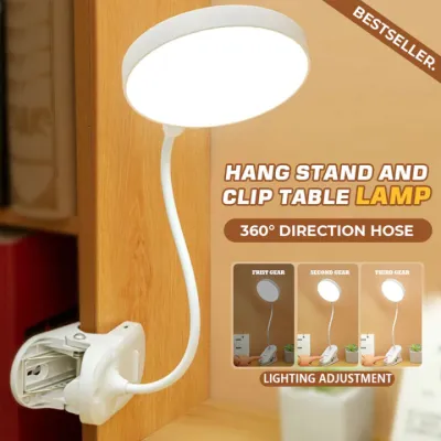 Rechargeable Table Lamp USB Lamp Shade For Bedroom Dim Clip Desk Lamp Mini Study Light For Room