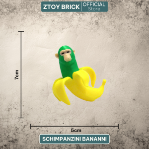Đồ chơi in 3D Schimpanzini bananni - cho trẻ em Quà tặng Talalero Tralalala Mô hình sưu tập Vật dụng móc khóa Acrylic