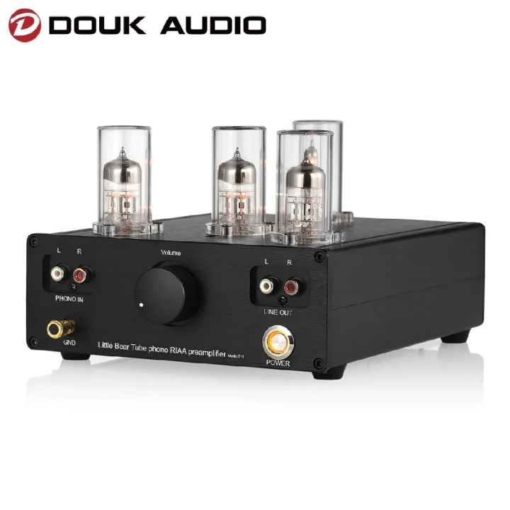 Douk Audio Little Bear T11 6N2/12AX7 Vacuum Tube Phono Turntable Preamp Hifi PreAmp MM RIAA