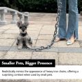 6 Ft Funny Dog Leash - Giant Plastic Chain Leash with Puppy Collar for Small Dogs, Cats, and Puppies - Black Funny Chain Dog Leash. 