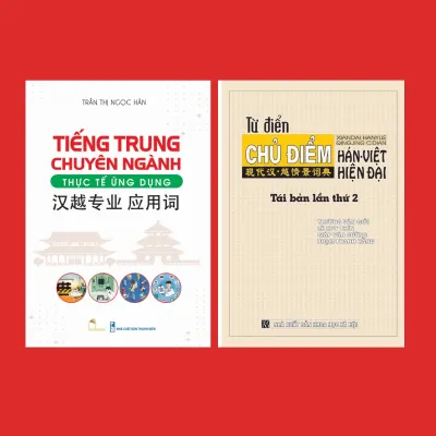 Sách-Combo:Tiếng trung chuyên ngành thực tế ứng dụng+Từ điển chủ điểm song ngữ Hoa Việt tái bản mới nhất bìa cứng