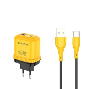 WANKEI LENTIVEN Adaptor Kepala Charger fast charging Type C Lightning Type C Micro USB for iphone OPPO XIAOMI SAMSUNG LDO