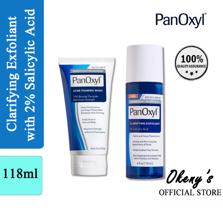 Panoxyl Clarifying Exfoliant With 2 Salicylic Acid Bha Liquid Exfoliant For Face Acne Prone 3604