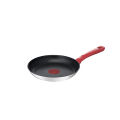 Tefal Edition Red Stainless Steel Induction Nonstick Frying Pan (20cm, 24cm, 26cm 28cm, 30cm) Dishwasher Oven Safe No PFOA THERMO-SIGNAL Heat Indicator Silver. 