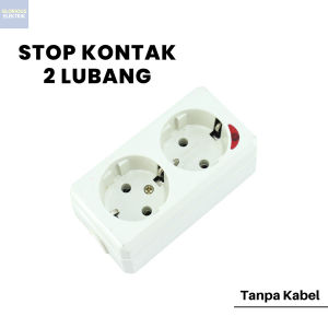 Stop Kontak Colokan Listrik Arde 2 Lubang Tanpa Kabel