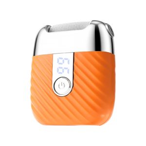 JON09 Portable Rechargeable Electric Foot File with 3 Interchangeable Grinding Heads Thick Grinding Head Dead Skin Calluses Feet Scrubber Durable Dual-Speed Adjustment Electric Foot Grinder for Thick Smoothing