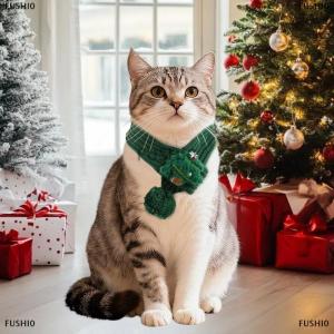 [COD] FUSHI0 Phim hoạt hình vật nuôi giáng sinh khăn quàng cổ ấm áp trang phục dệt kim dễ thương Hươu người tuyết Cây giáng sinh khăn quàng cổ vật nuôi ăn mặc Nguồn cung cấp