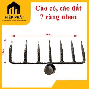 Cào cỏ răng nhọn Dụng cụ Làm Cỏ cào cỏ cào đất tơi đất Tiện Lợi Bằng sắt 10 dày dặn chắc chắn 7 răng 5 răng nhọn