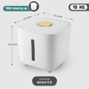 Moisture Proof Insect Proof Rice Box 5/10KG Grain Sealed Kitchen Container Bucket Storage Food Box with Automatic Lid