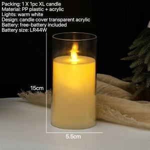 XL Candle in Glass Led Flameless Candle With Glass Cover for Home Wedding Party Christmas DecorationKandila Wholesale - Swinging Candle Battery OperatedCandle For ChristeningCandles For Home Display