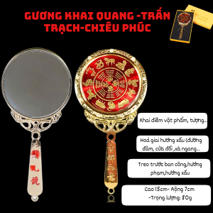 Gương Khai vật phẩmGương Trấn trạch Chiêu Phúc [12 con giáptứ linh]