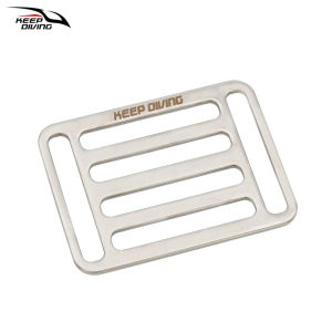 ดำน้ำ Sidemount สี่เหลี่ยมผืนผ้าหัวเข็มขัด316สแตนเลสสายรัด Keeper เหมาะกับ5ซม. Webbing ทนทาน BCD อุปกรณ์เสริม