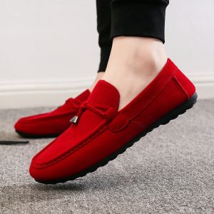 Autumn MenS Loafers Large Size Soft-Soled MenS Casual Shoes Korean Style Slip-On Lazy Shoes MenS Trendy Loafers