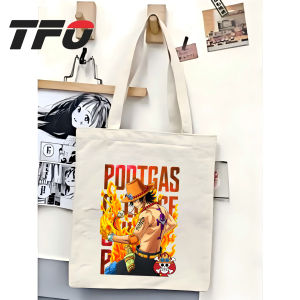 TFO Tote Bag One Piece the Straw Hat Pirates Monkey D. Luffy Versatile Ideal for College School