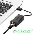 UGREEN USB 2.0 to LAN 10/100Mbps ตัวแปลง USB 2.0 เป็น Lan (RJ45) รุ่น 20254 (สีดำ) สำหรับ โน๊ตบุ๊ค Notebook Computer PC laptop. 