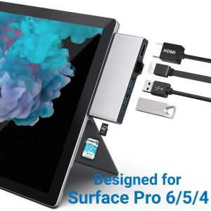 Đế Sạc Chuyển Đổi Cổng USB 3.0 Cho Microsoft Surface Pro 4 5 6 Sang Cổng USB 3.0 HDMI SD / TF RJ45 Lan