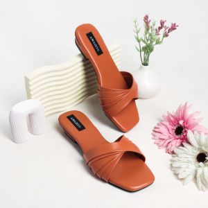 Amazeus BORAM Sandal Wanita Sendal Slop Tali Heels Hak 3 cm