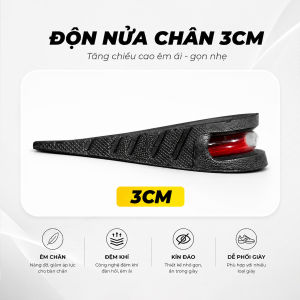 Độn Giày Tăng Chiều Cao LACIO 3cm 45cm 6cm 75cm Lót Giày Nâng Gót Êm Chân Cho Nam Nữ