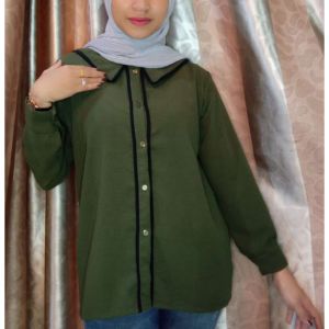 KEMEJA CRINKLE GIGA / KEMEJA CRINKLE KRAH RENDA / KEMEJA CRINKLE WANITA TERBARU 2023 / DJAYA STORE