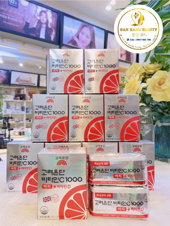 Viên Uống Vitamin C 1000mg Eundan Hàn Quốc Hỗ Trợ Trắng Da ( Hộp 120 Viên )
