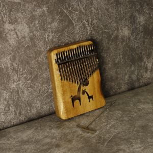 DK15 - Đàn kalimba 17 phím thép cacbon gỗ nguyên khối cao cấp âm thanh hay tặng kèm phụ kiện