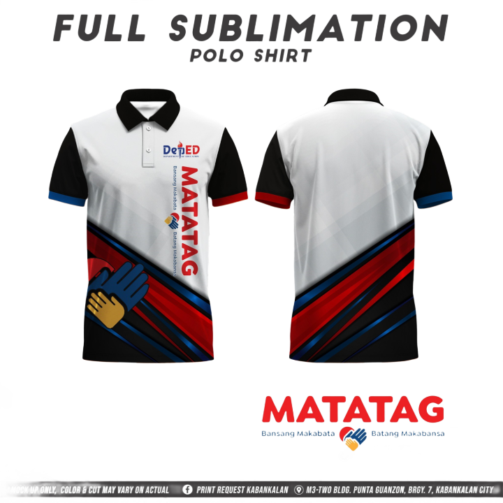 Deped Polo Shirt Matatag Uniform Tops Full Sublimation Design Teacher 