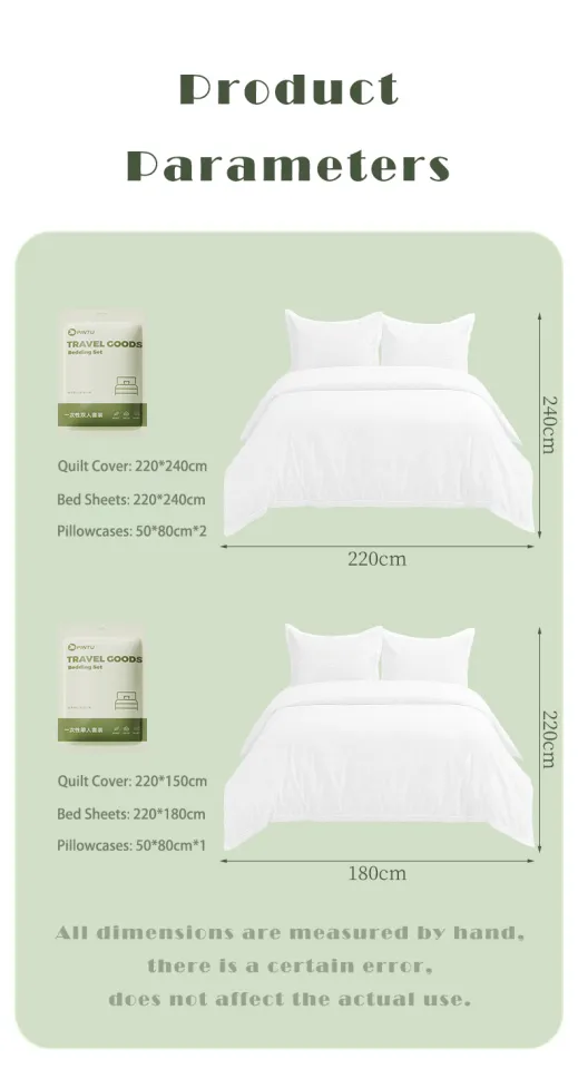 Vision Disposable Bed Sheets Set for Travel Hotel Hygiene Bed